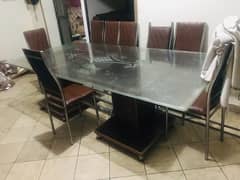 6/4 feet dinning table 8 chairs