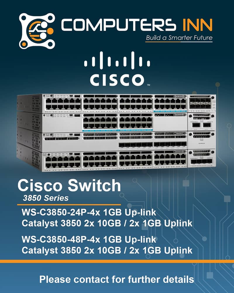 Networking switches | Cisco catalyst  3850 24port U poe  2x10g 2x1g 0