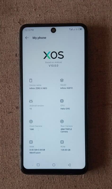 infinix zero x new 8+3 GB ram 128 GB storage 2