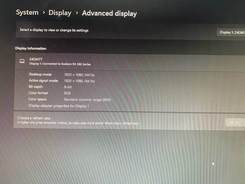 LG 24GM77 144hz Monitor 24" Full HD 2