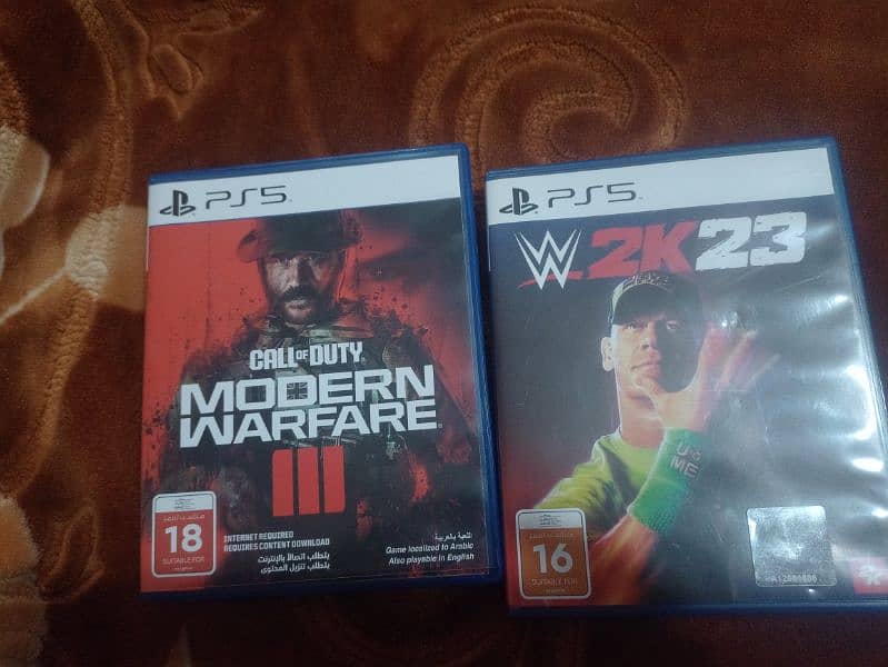 PS5 Games , Modern Warfare 3 , W2K23 . mint 0