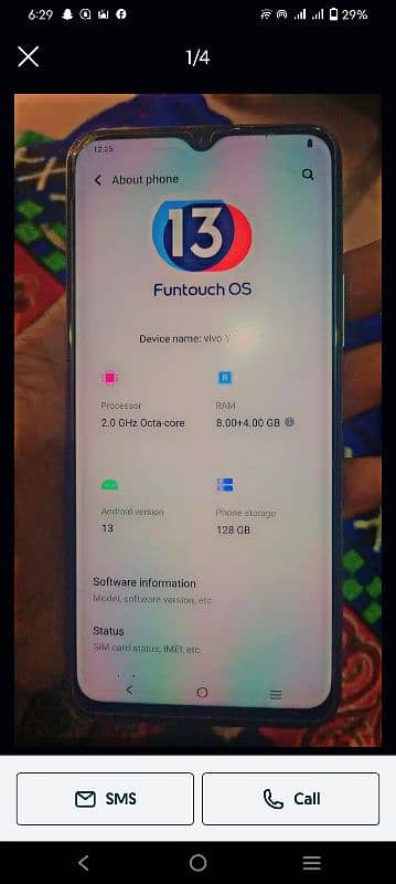 vivo y53s 8+4Ram rom 128 0