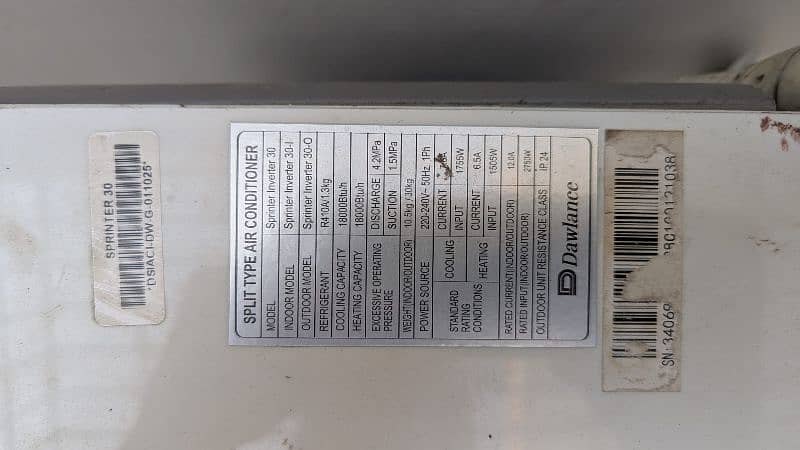 Good Condition DC Inverter AC 1.5 ton (Dawlance) 0