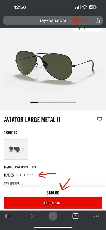 RAY BAN RB3026 AVIATOR LARGER FRAME 62-14 15