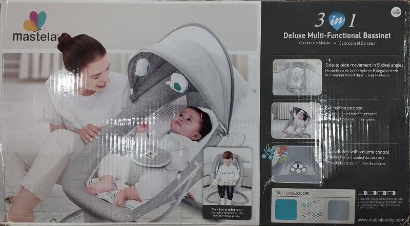 Mastela 3 in 1 Deluxe Multi-functional Bassinet 1