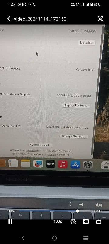 25 UNITS AVAILABLE MACBOOK PRO M1 2020 CTO 13 TOUCHBAR 16GB RAM 256GB 1