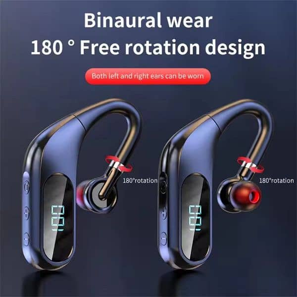 Kj10 Bluetooth-Compatible 5.0 Headset Digital Display Noise Canceling 0