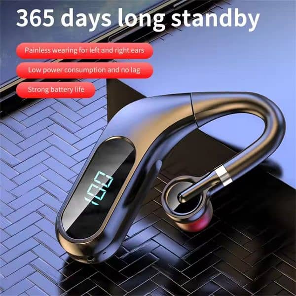 Kj10 Bluetooth-Compatible 5.0 Headset Digital Display Noise Canceling 1