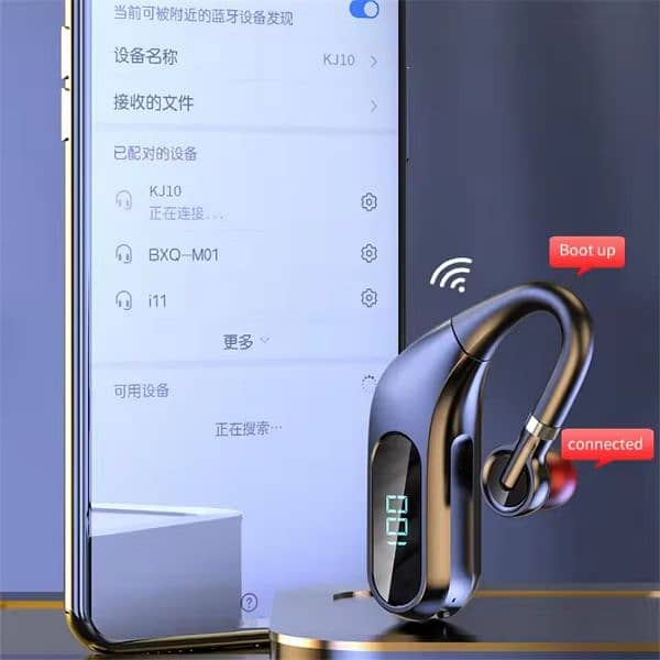 Kj10 Bluetooth-Compatible 5.0 Headset Digital Display Noise Canceling 2