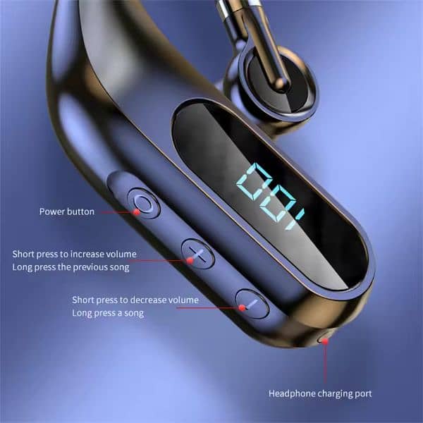 Kj10 Bluetooth-Compatible 5.0 Headset Digital Display Noise Canceling 3