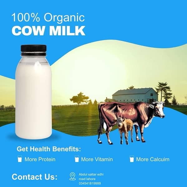 100% pure organic fresh cow milk guaranted 0