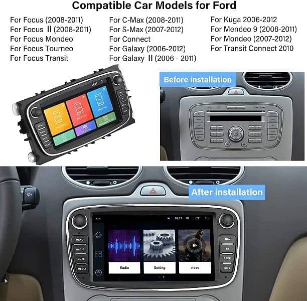 MONDEO MK4 ANDROID 12 CAR LCD 7" SCREEN GPS WIFI RADIO CAMERA 1