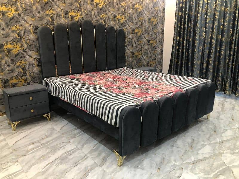 Brand New Designer Bed with Side tables and Matching Curtains 2