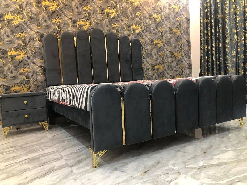 Brand New Designer Bed with Side tables and Matching Curtains 5