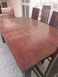 Dining table | 6 six seater wooden dining for sale | table & chairs