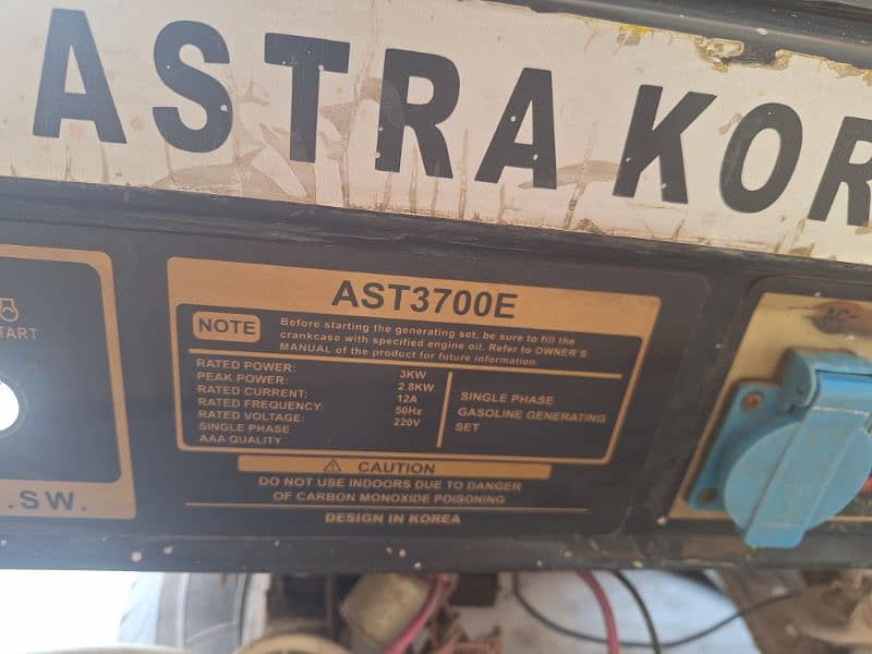 3KW Astra Korea Used Generator for sale 6