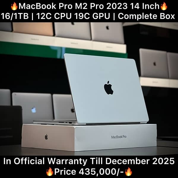 MacBook pro M2 pro 14 inch 16GB 1TB 2023 With Complete Box 0