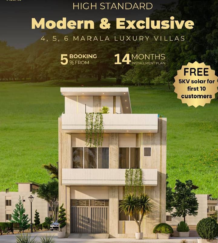 5MARLA BRAND NEW HOUSES FOR SALE ON 1YEAR INSTALLMENTS IN MUSTAFA TOWN NEAR WAHDAT ROAD 0