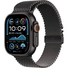 Apple Watch ULTRA 2 (2024) BLack Titanum with Titanium Milanese Looop