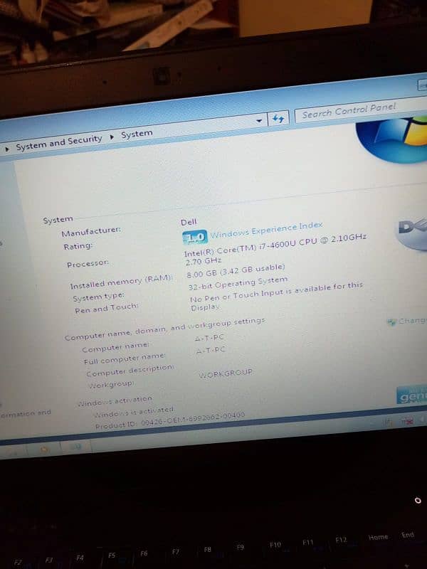 Dell laptop model 7440 4 generation for sale 9