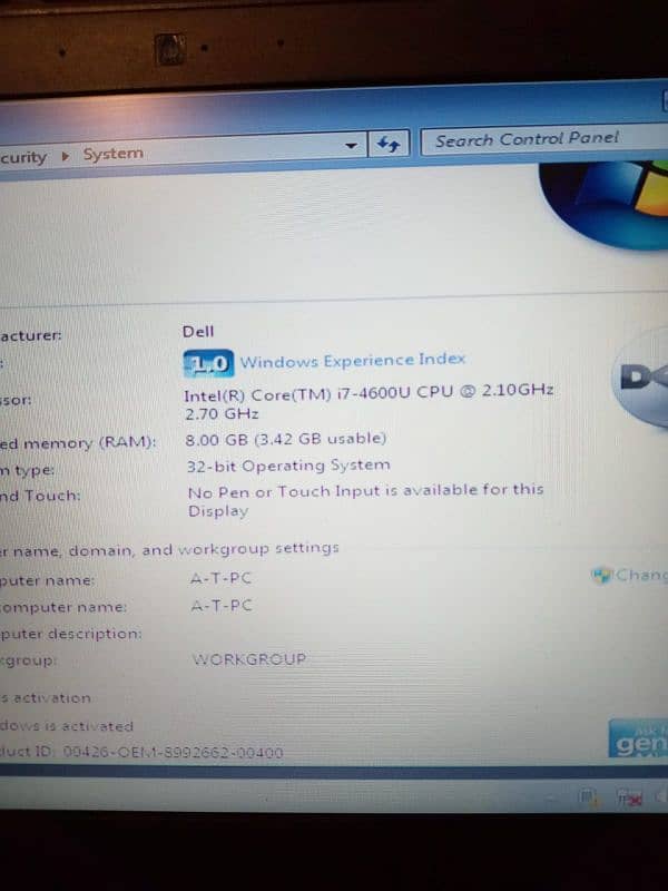 Dell laptop model 7440 4 generation for sale 10