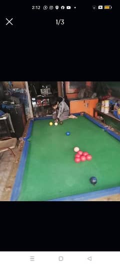 snooker table size 4 by 7 feet