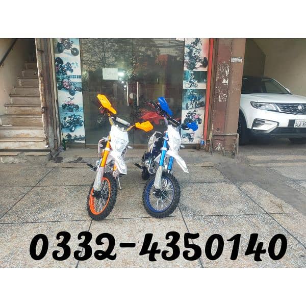 Brand New 124cc Mini Dirt Bikes & Atv Quad Bikes Delivery In All Pak 0