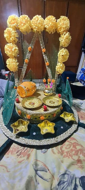 Mehndi dholki decoration thall 0