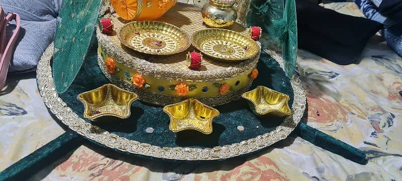 Mehndi dholki decoration thall 1