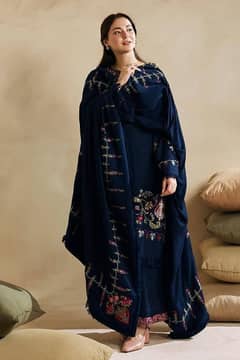 Stylish Dress for Girls Fabric Premium Dhanak brand Zara Shahjahan