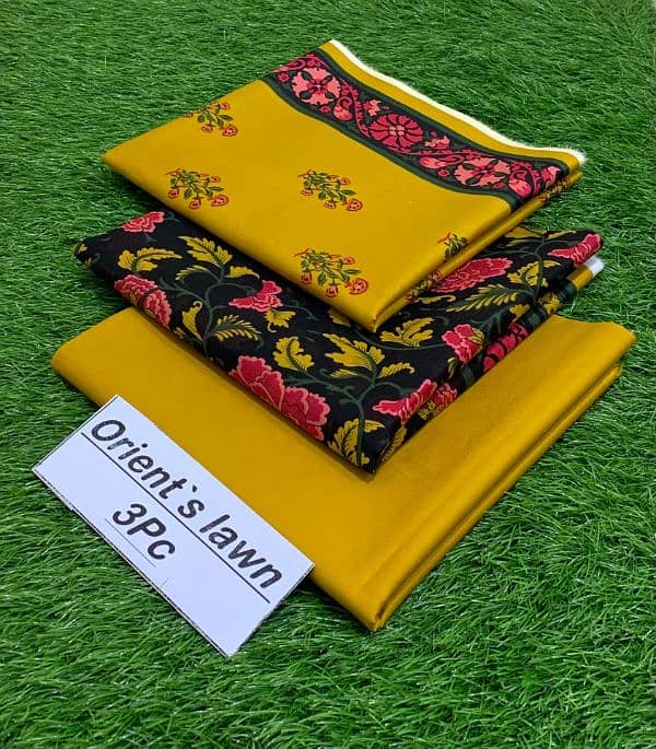 3PC Orient Lawn Unstitched | For Ladies | Free Delivery 7