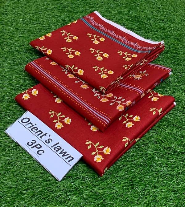 3PC Orient Lawn Unstitched | For Ladies | Free Delivery 9