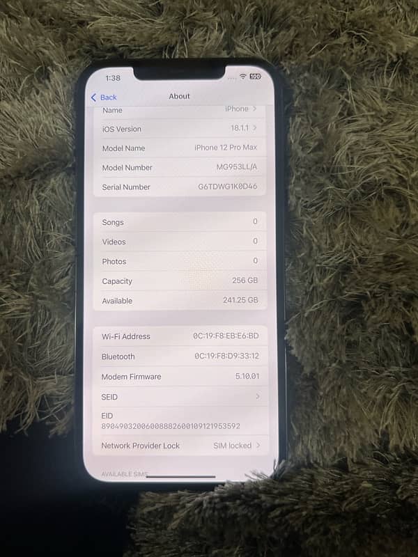 iPhone 12 pro max 256 gb 95 battery health jv 6