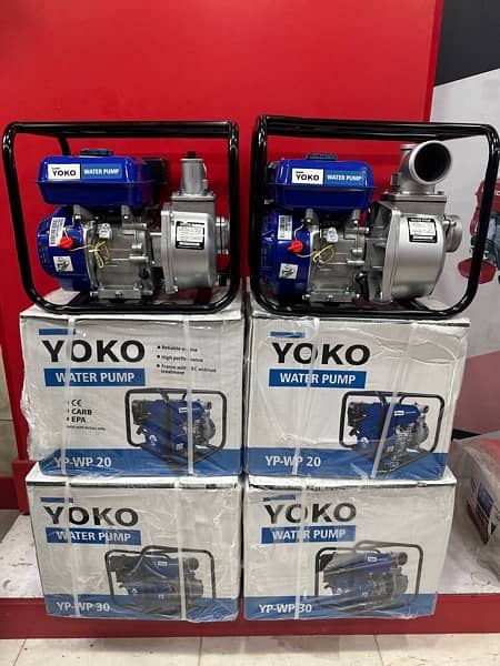 Yoko Water Pumps Petrol WP 20 2 Inch / WP 30 3 Inch De-watering Pumps 12