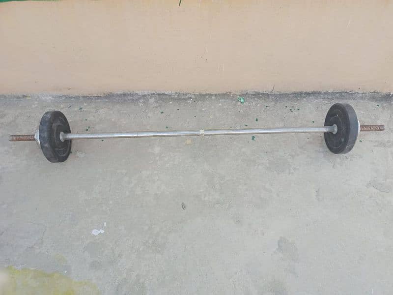 Dumbells, Multi Functional Gym Bench Press, Barbell Rod, Plates 5