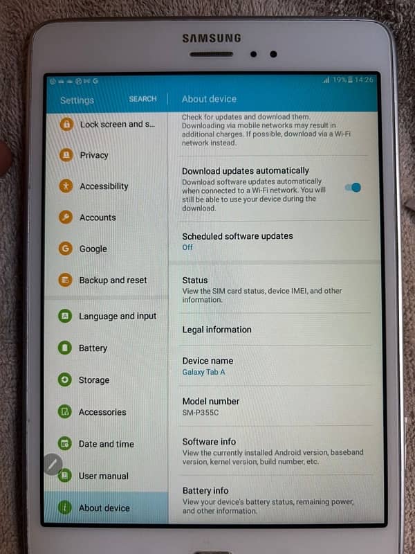 Samsung  galaxy tab A 4