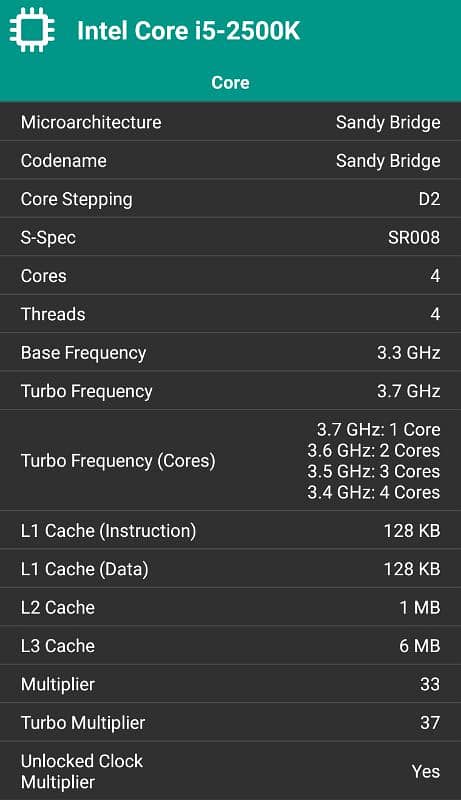 motherboard combo intel core i5 2500K 1