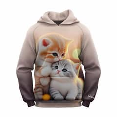 Girl's Printed Hoodie polyester Fleece