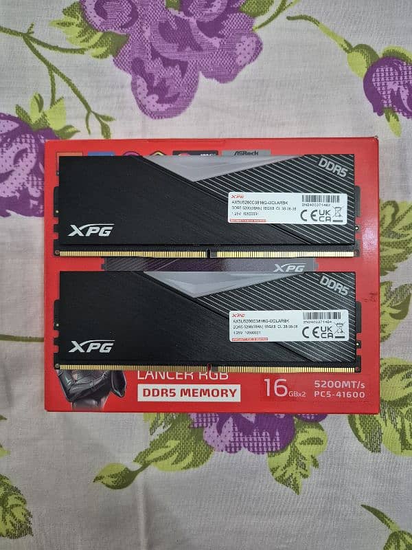 XPG Lancer RGB DDR5 5200MHz 32GB (2x16GB) RAM sticks 1