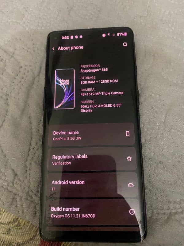 Oneplus 8 5g 8/128 4
