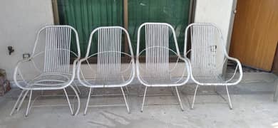 Garden iron chairs for sale price is final