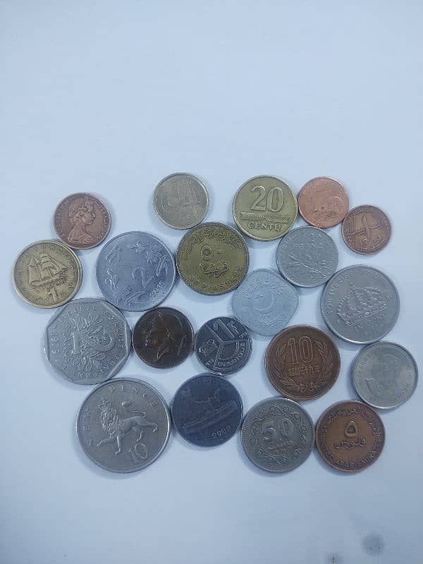 antique ad rare coins of different countries in UNC condition 1