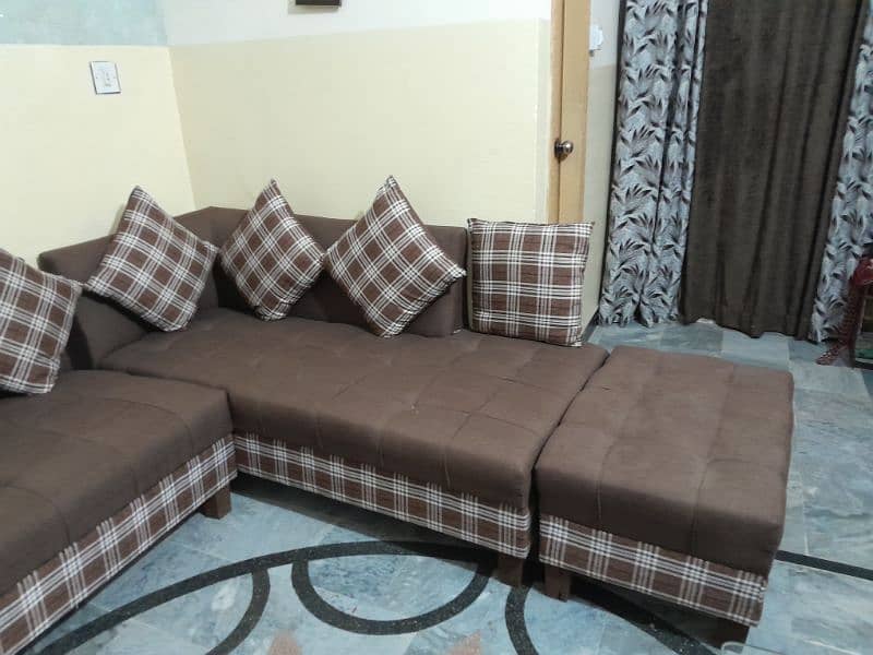 L shape sofa set king size urgent sale 0