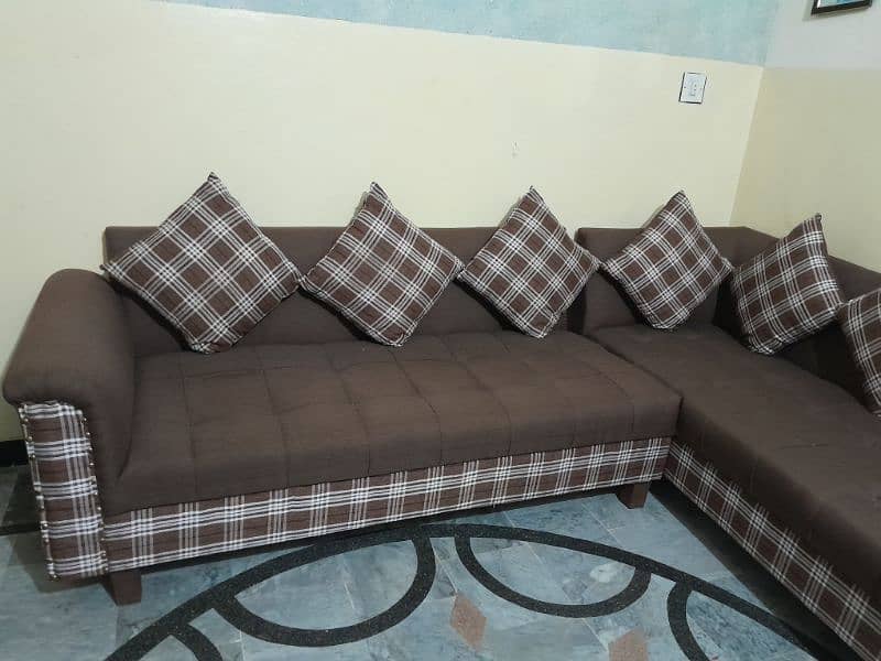 L shape sofa set king size urgent sale 1