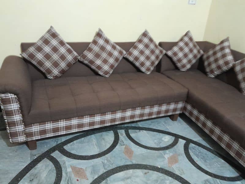 L shape sofa set king size urgent sale 4