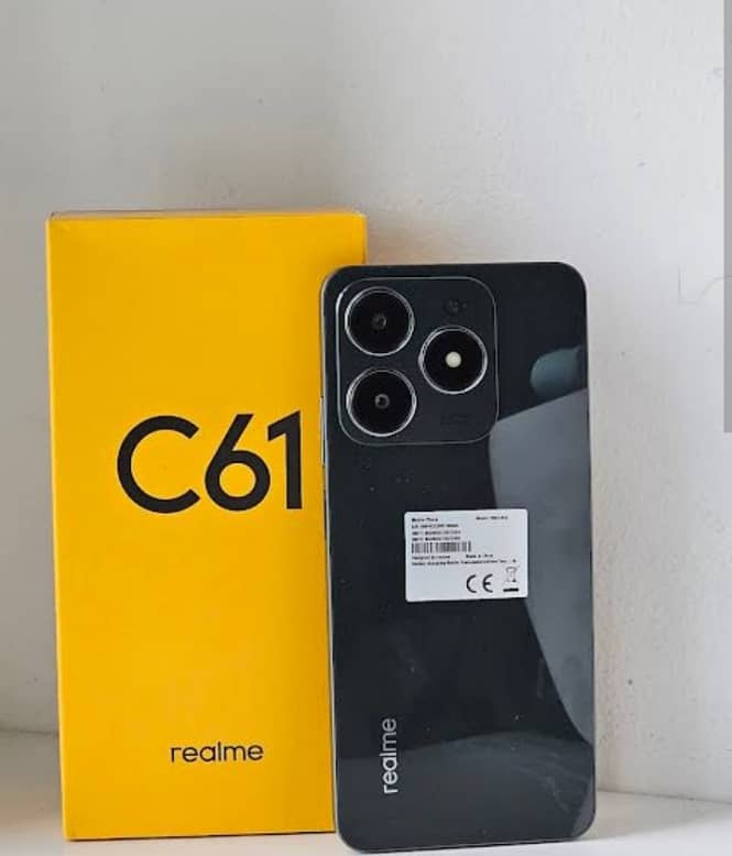 Realme C61 2 year warranty just open box 6/128 1