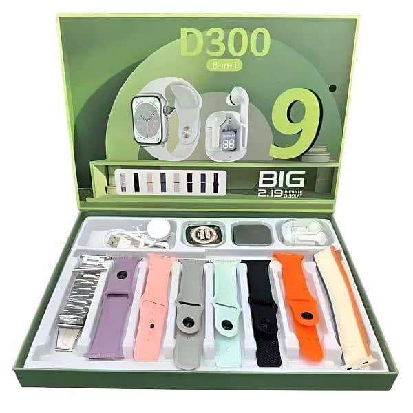 D300 Series 9 smart watch with Air Pods 0