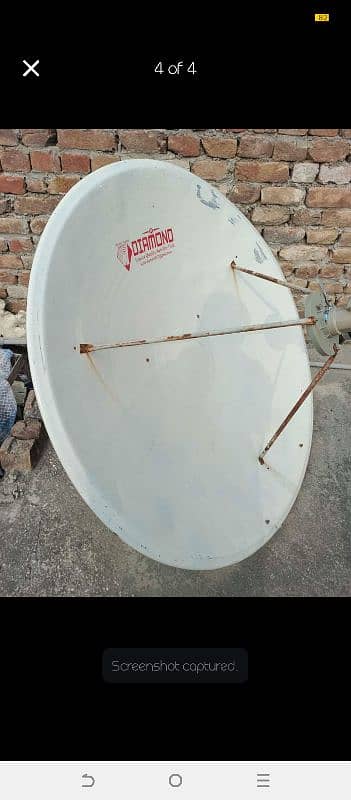 4ft dish  F1F2 Receiver  C-band KU LNB+Antenna 1