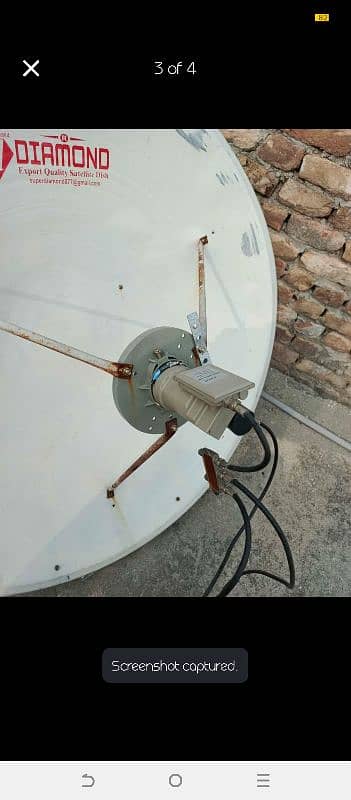 4ft dish  F1F2 Receiver  C-band KU LNB+Antenna 2