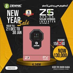 ZIEWNIC Solar Hybrid Inverter ON/OFF/MKS/KS  4.5 (KVA) 6G PV6500